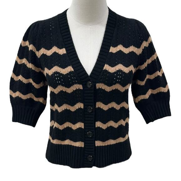 Rails Black and Cream Wave Cardigan - Picture 7 of 7